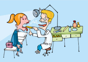 doctor exam cartoon